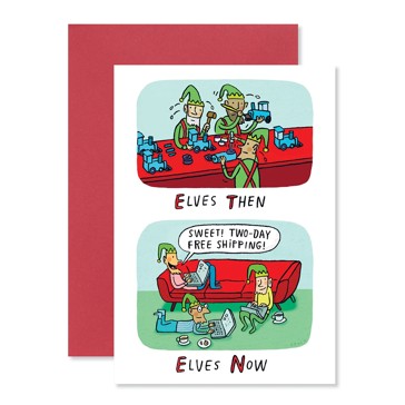 Hallmark Christmas Card - Elves