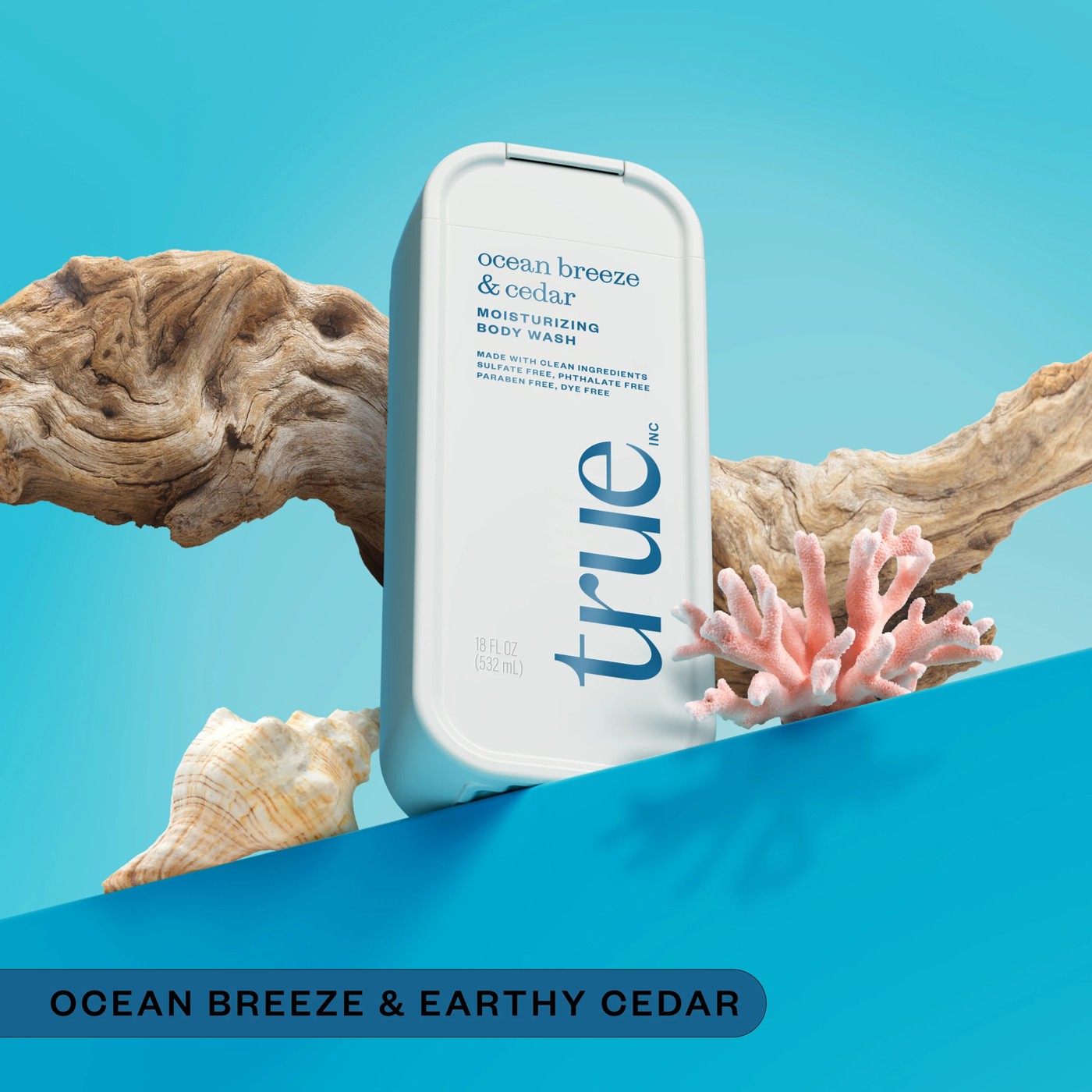 True Inc Moisturising Body Wash 532ml - Ocean Breeze & Cedar 5 of 5