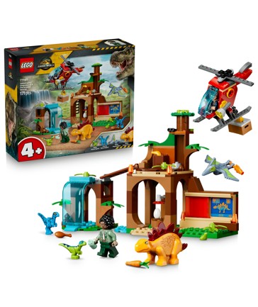 LEGO® Jurassic World Velociraptor, Stegosaurus & Pteranodon Rescue 77981