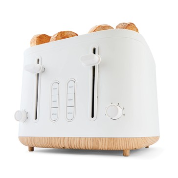 Anko 4 Slice Scandi Toaster - White
