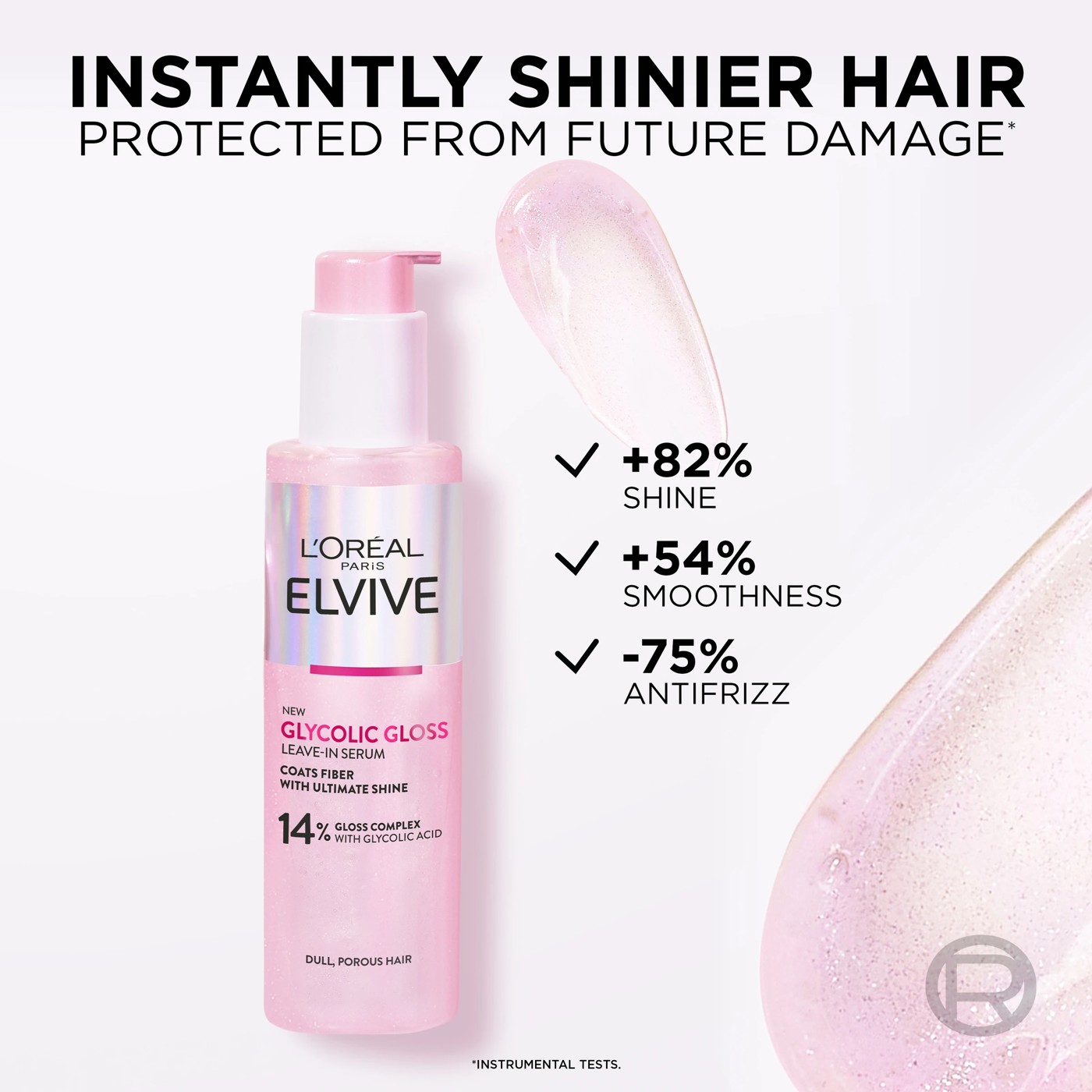 L'Oreal Paris Elvive Glycolic Gloss Leave-in Serum - 14% Gloss Complex with Glycolic Acid 6 of 6