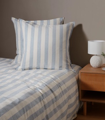 Reid Stripe Linen/Cotton European Pillowcase