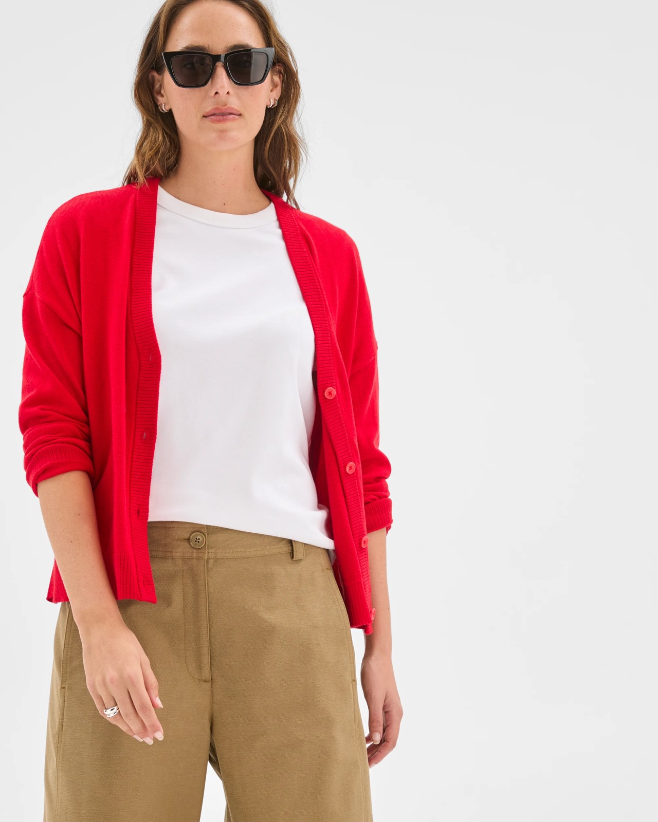 Relaxed Forward Seam Barrel Leg Pants - Elm 3 of 5
