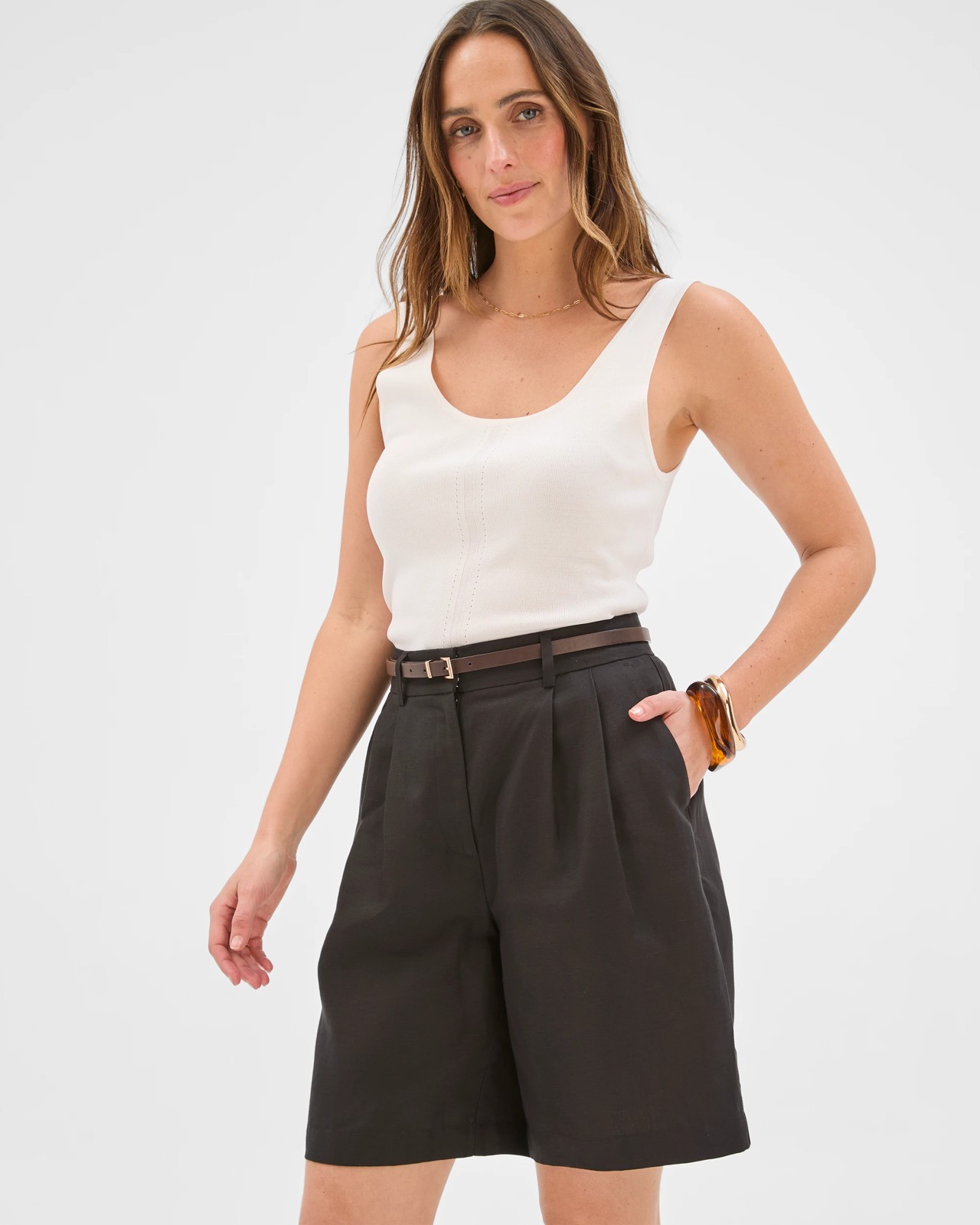 Preview Amelia Tailored Shorts - Black 3 of 5