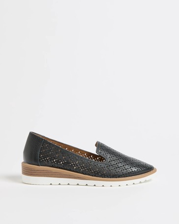 Tilly Genuine Leather Lasercut Loafers