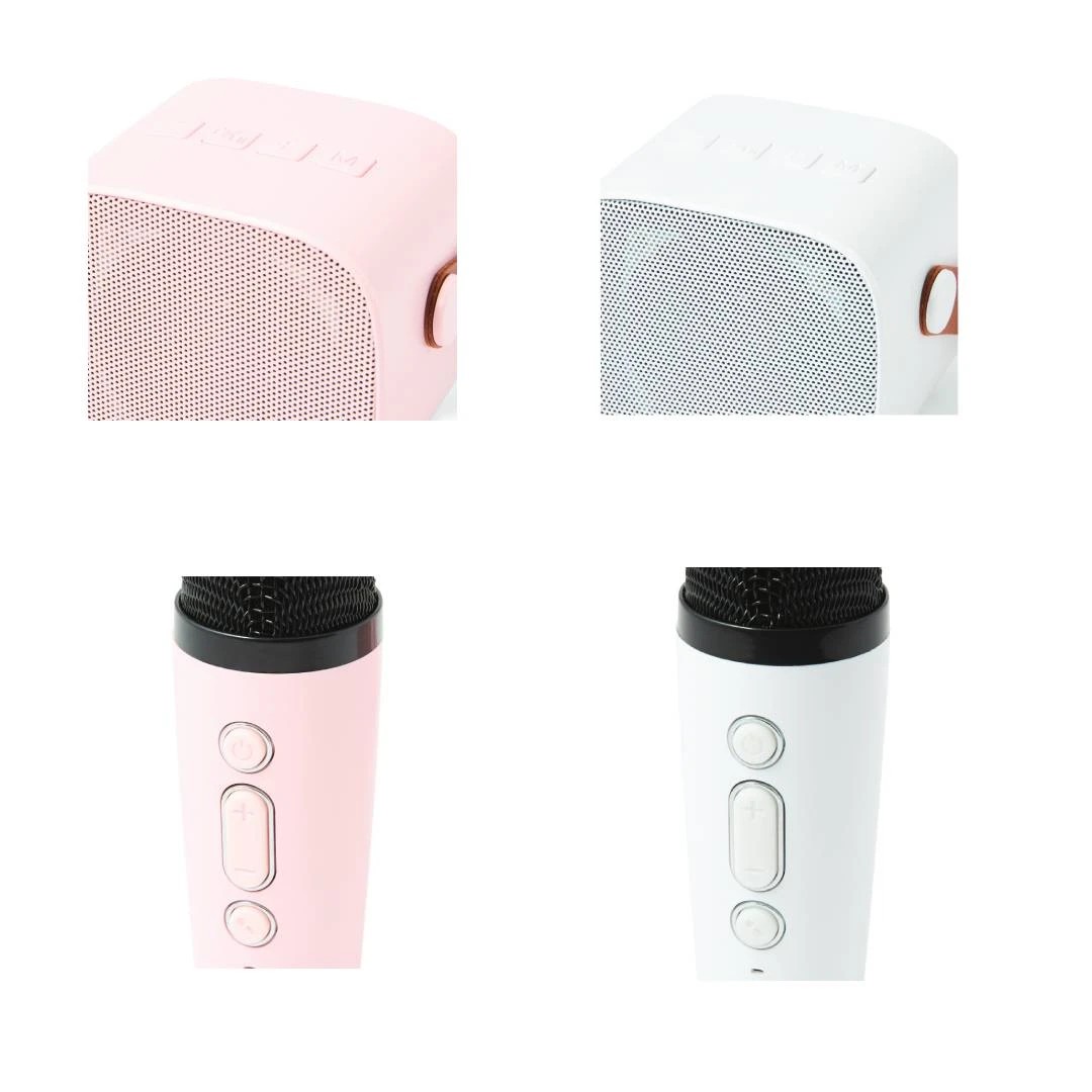 Anko Portable Mini Karaoke Speaker - White and Pink 4 of 5