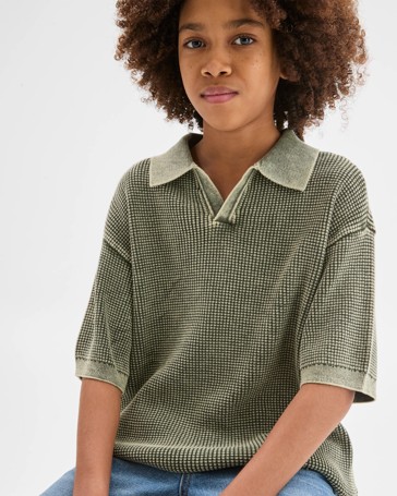 Australian Cotton Knit Polo T-Shirt