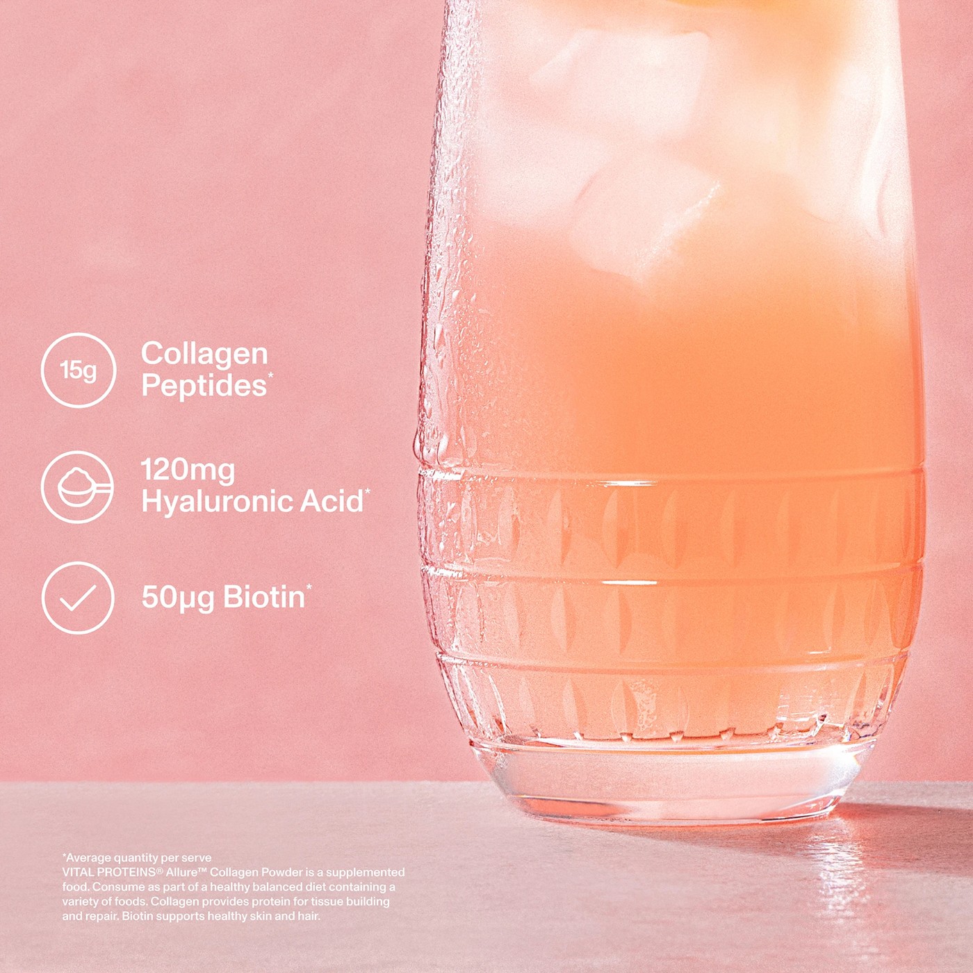 Vital Proteins Allure Collagen Powder 271g - Strawberry-Lemon Flavour 4 of 6