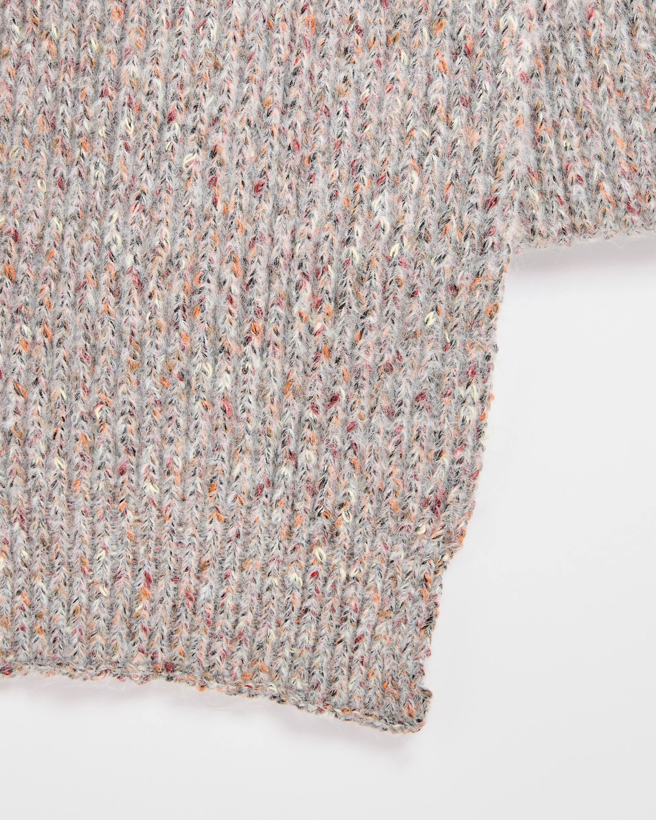 Chunky Fleck Knit Scarf - Grey 2 of 2