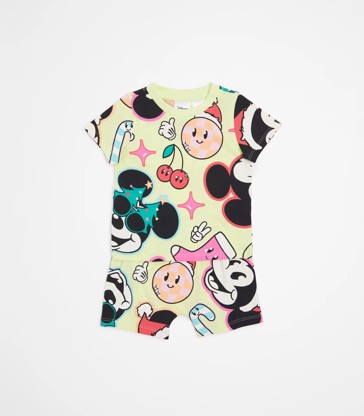 Family Matching Disney Mickey Mouse Christmas Unisex Baby Cotton Pyjama Set