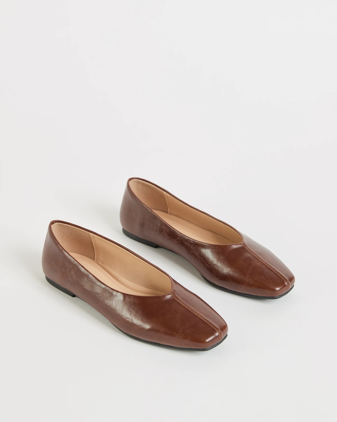 Sola Square Toe Ballet Flats - Antique Brown 2 of 3
