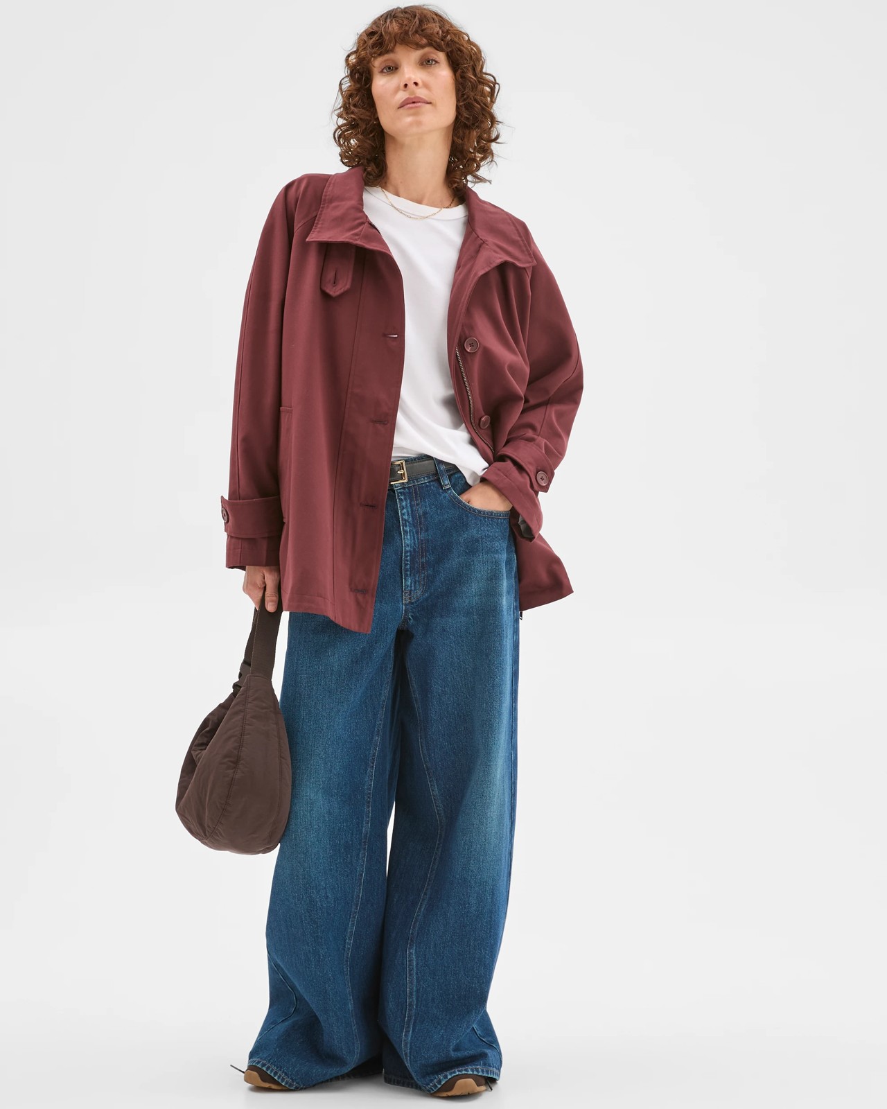 Longline Funnel Neck Coat 2 of 5