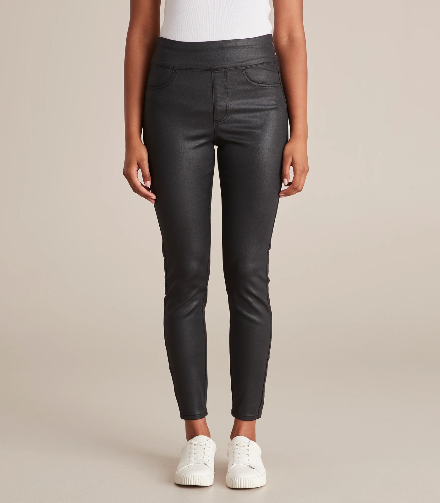 Grey coated jeggings best sale