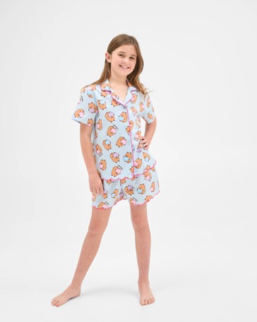 Capyfun Australian Cotton Older Girls Woven Pyjama Set