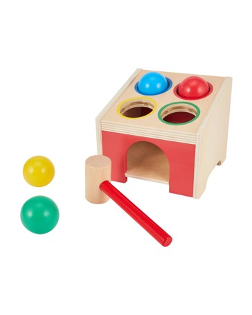 Wooden Hammer Pound Cube, 6 Pieces - Anko