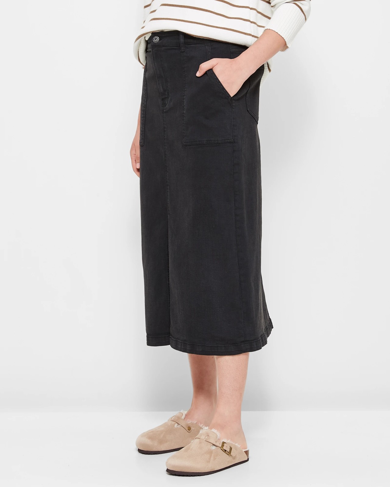 Target black sale denim skirt