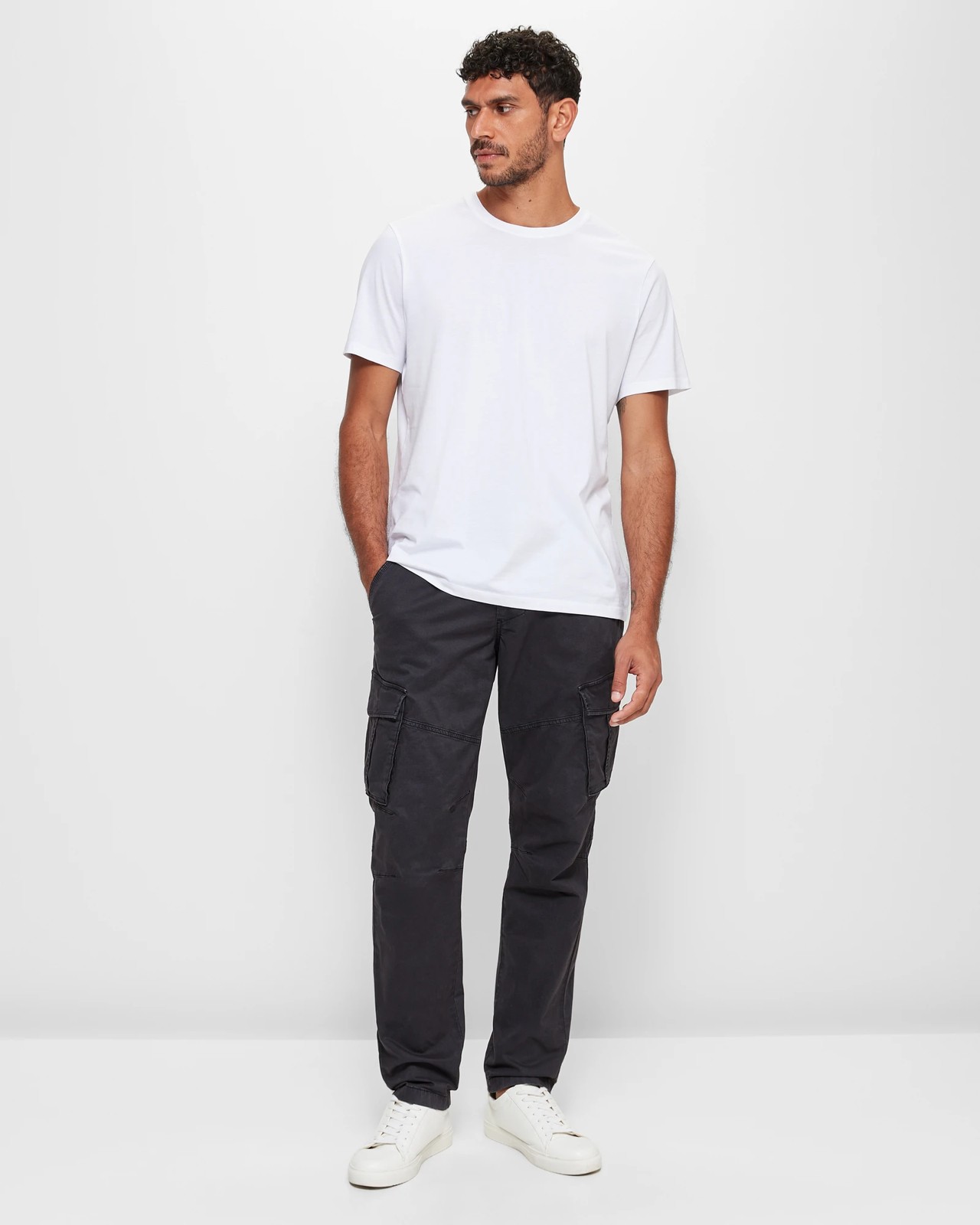 Regular Cargo Pants - Black