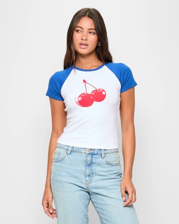 Australian Cotton Raglan Sleeve Graphic Baby T-Shirt - Lily Loves