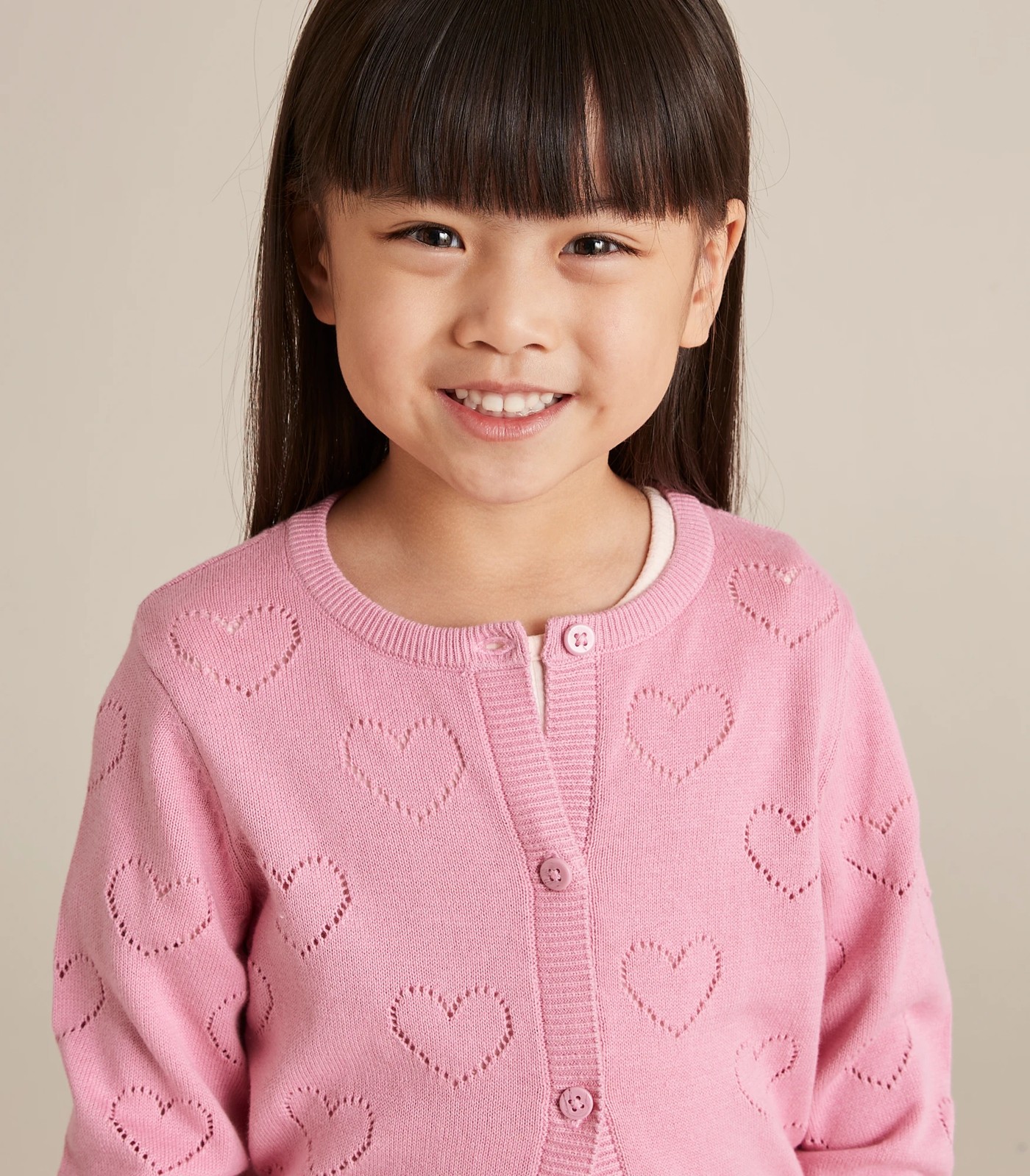 Heart Pointelle Knit Cardigan | Target Australia