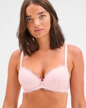 Lily Loves Chella Lace Padded Underwire Balconette Bra