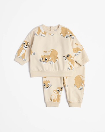 Baby Disney The Lion King Organic Cotton Jumper and Trackpant 2 Piece Set