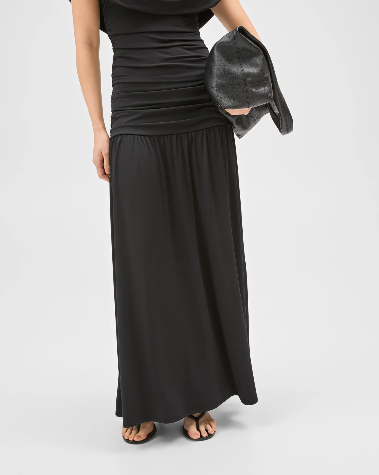 Lily Loves Drape Maxi Skirt - Black 4 of 5