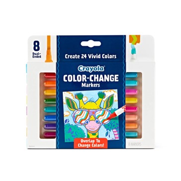 Crayola 8 Pack Colour Change Markers - Blue Pack