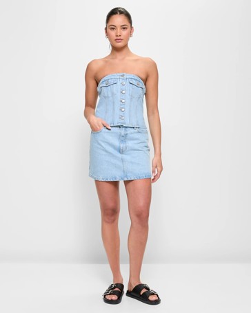 Denim Mini Skirt - Lily Loves