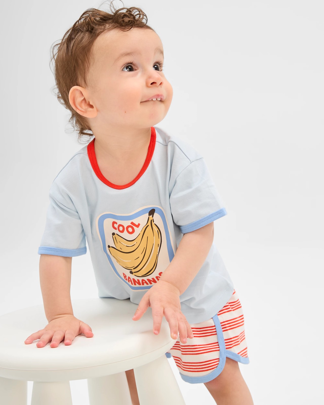 Baby Organic Cotton T-Shirt & Shorts Set - Ballad Blue 3 of 5