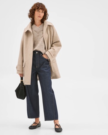 Long Sleeve Relaxed Car Coat