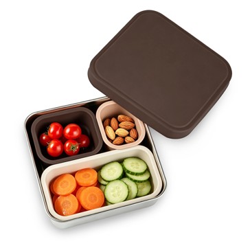 Anko Stainless Steel Silicone Lunch Box - Brown