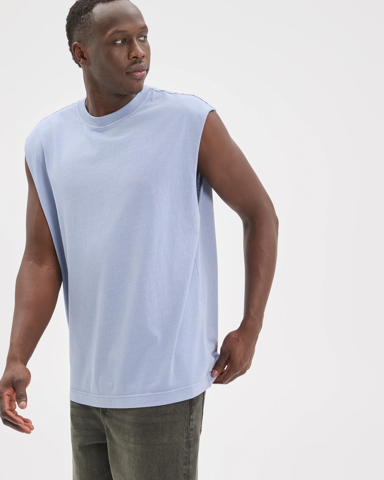Commons Australian Cotton Heavyweight Muscle Tank Top - Tempest Purple 4 of 6