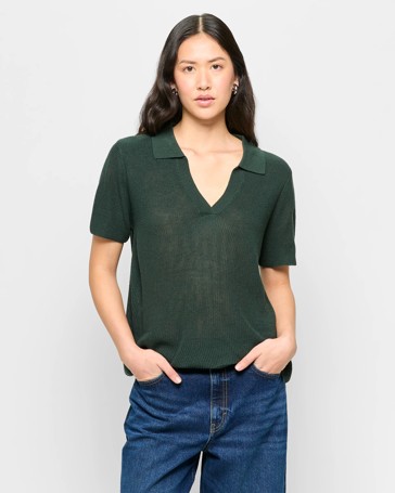 Knitted Polo Top