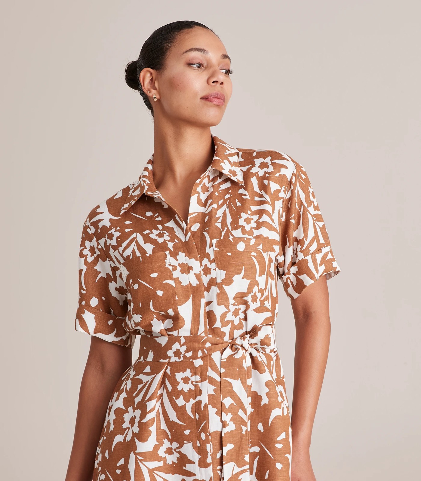 Target linen hot sale shirt dress