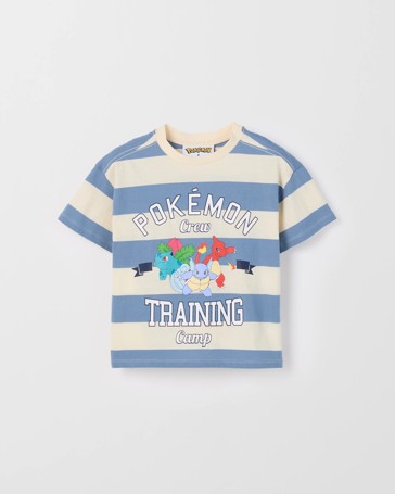 Pokemon Stripe Print T-Shirt
