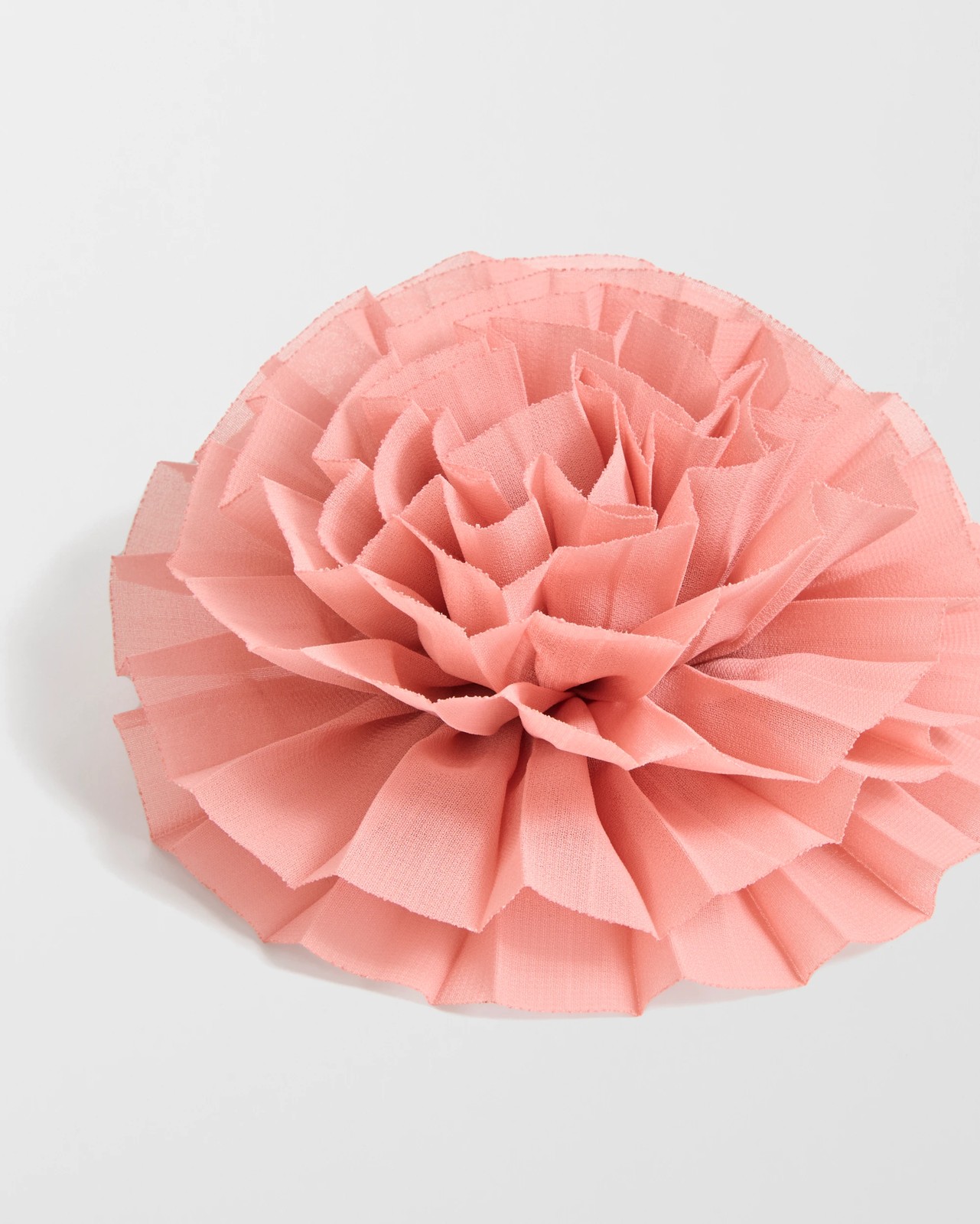 Pleated Fabric Rosette Hair Clip 2 of 2