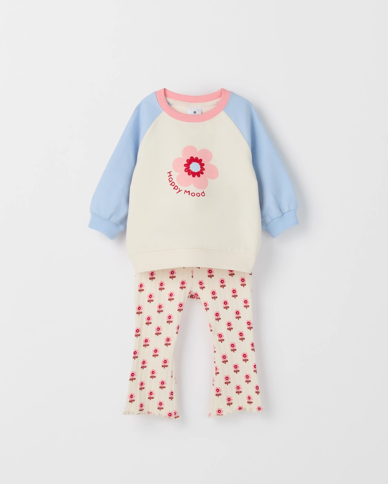 Baby Organic Cotton Jumper & Flare Pants 2 Piece Set - Daisy Garden 4 of 6