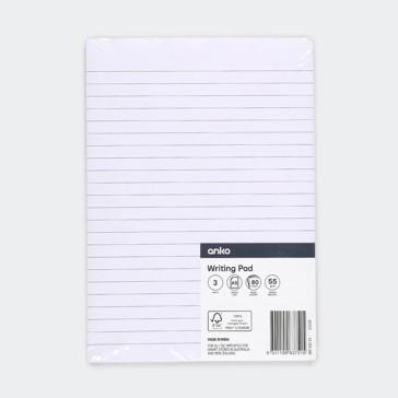 Writing Pad 3 Pack - Anko