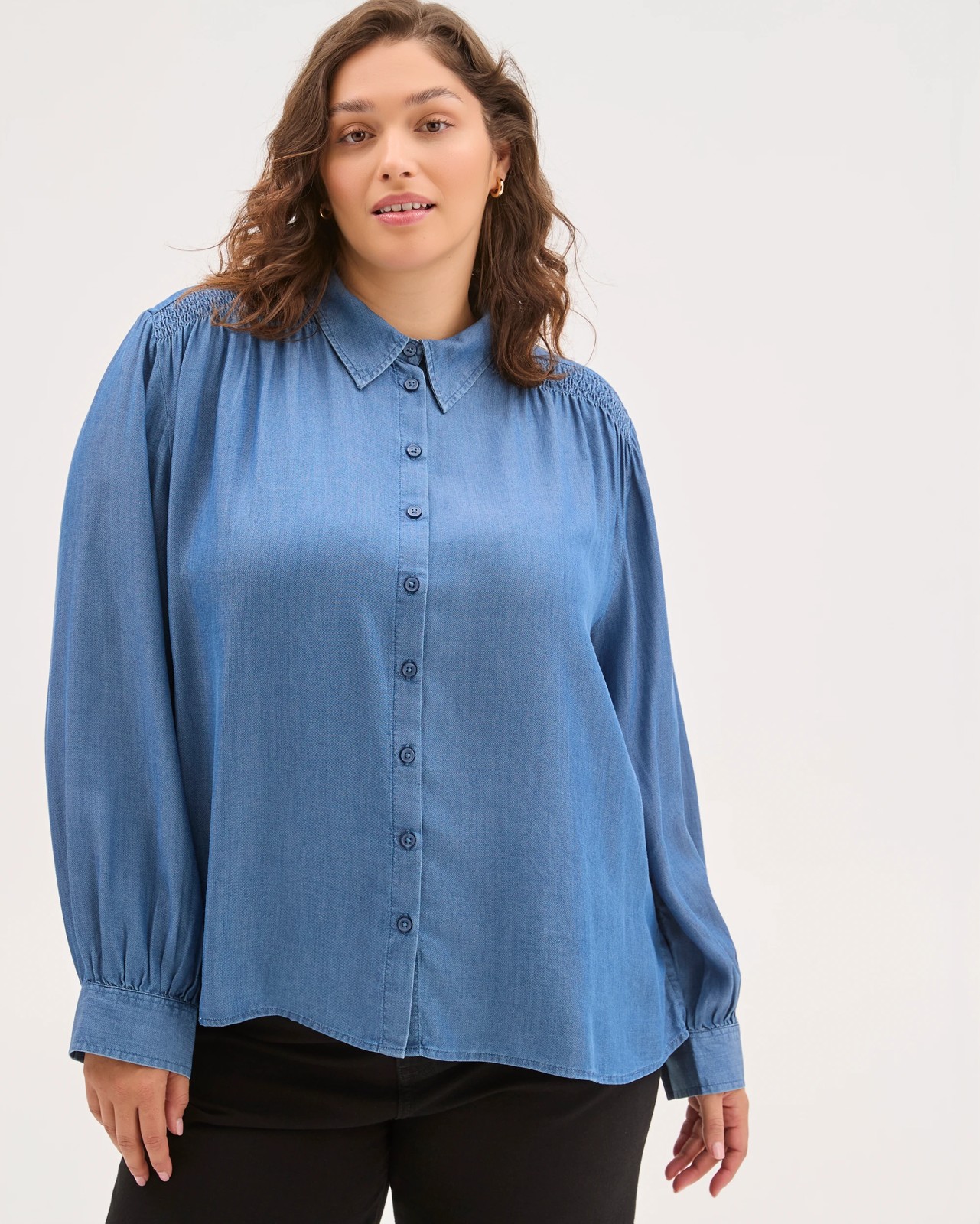Plus Size Chambray Shirt 2 of 6