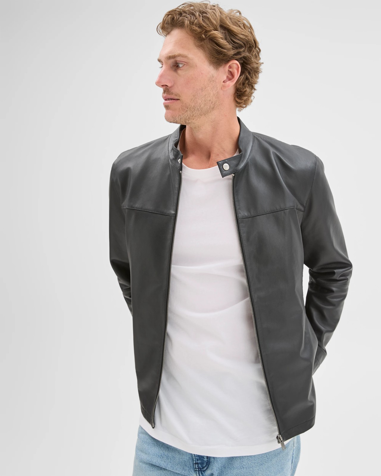 Preview Smart Genuine Leather Jacket 5 of 6