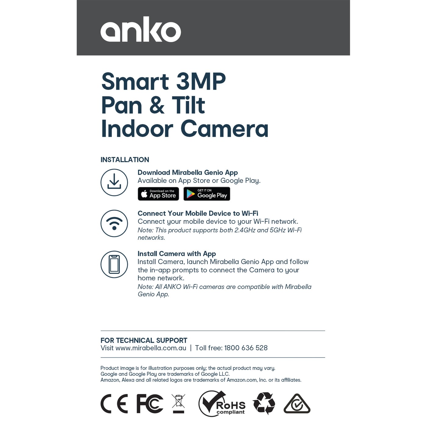 Anko Indoor Pan and Tilt Camera 3 of 6