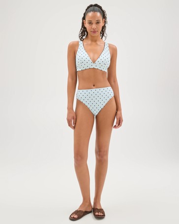 Reversible High Waisted High Cut Matte Micro Swim Bikini Bottoms