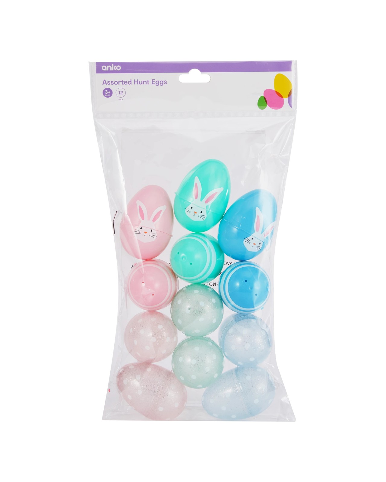 Anko 12 Pack Assorted Hunt Eggs 5 of 5