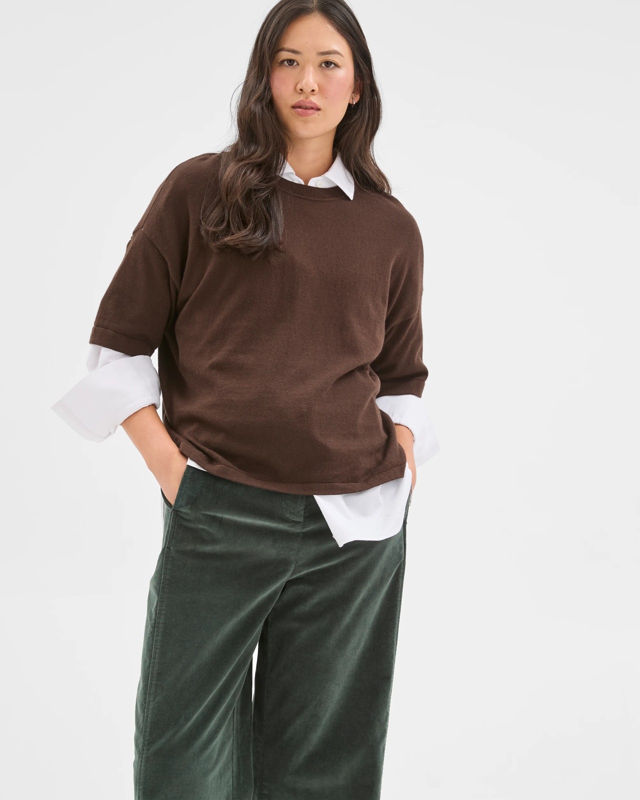 Cropped Wide Leg Cord Pants - Urban Chic 4 of 6