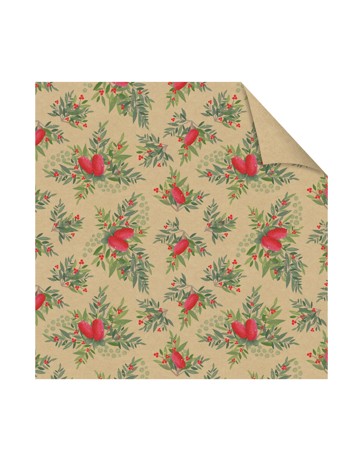 Hallmark Christmas Wrapping Paper - Native Australian Callistemon