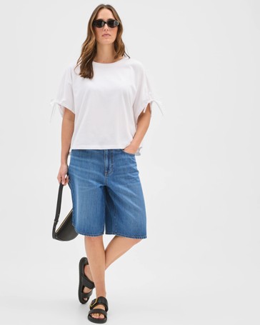 Airloom A-Line Bermuda Denim Shorts