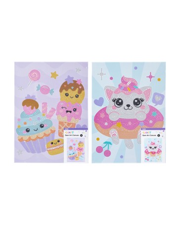 Anko Make your Own Gem Art Canvas Kit - Assorted