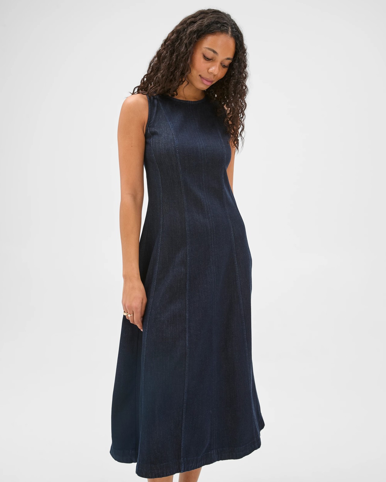 Denim Maxi Dress 2 of 6