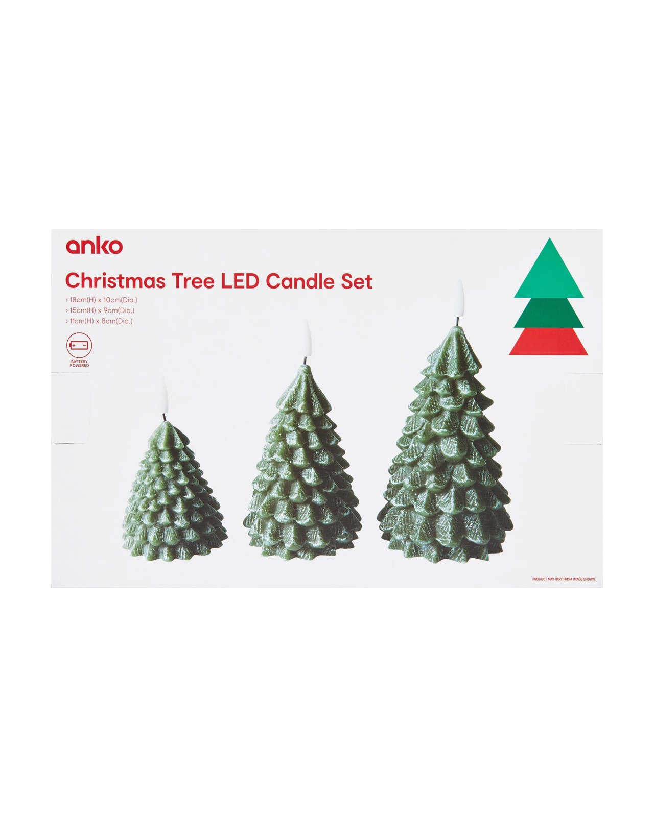 Anko Christmas Tree LED Candle Set 6 of 6