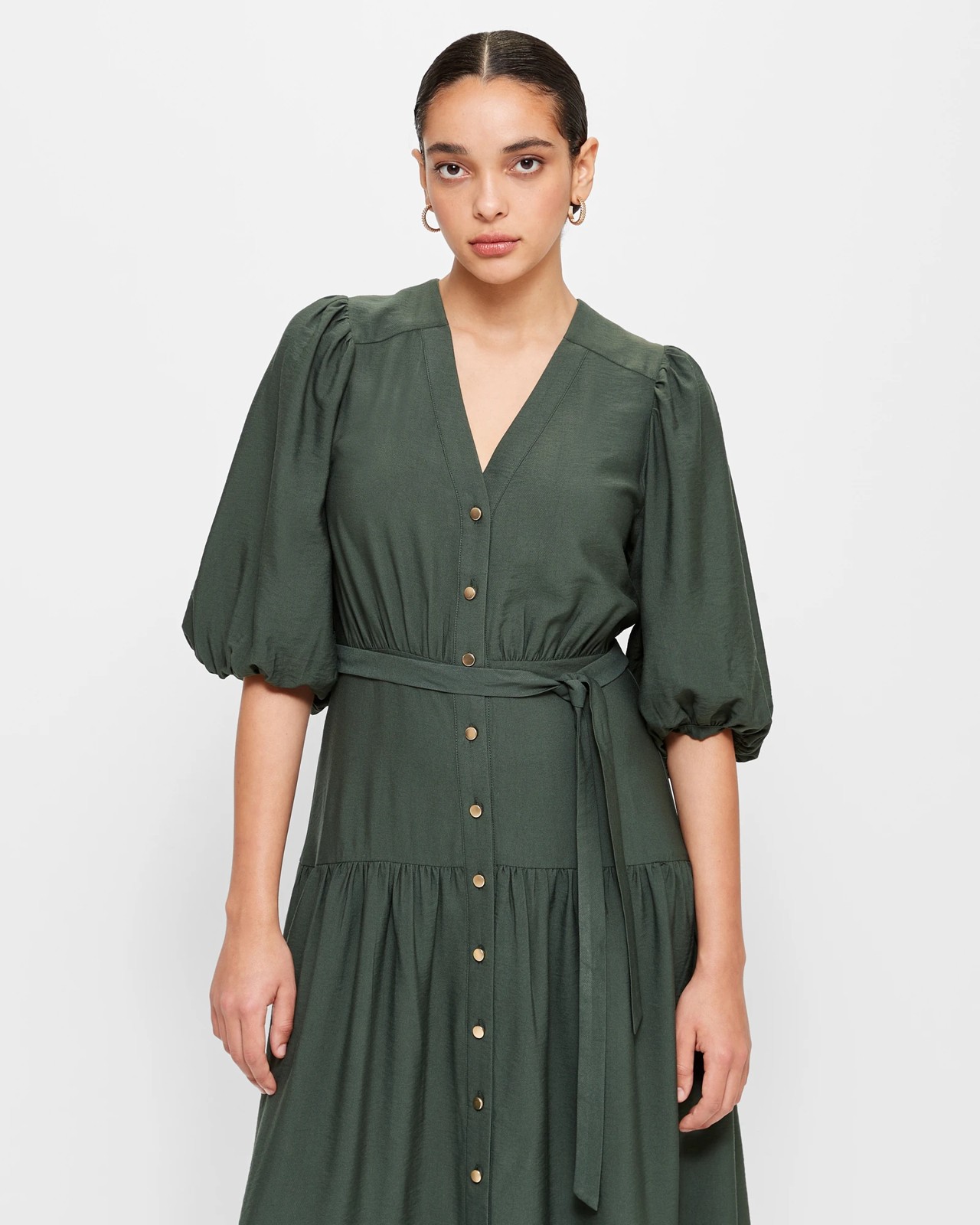 V-Neck Button Through Shirt Dress - Preview | Target Australia